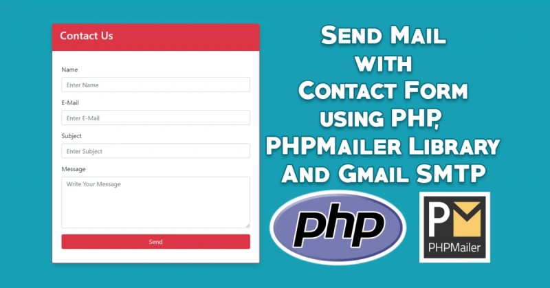 Send Mail With Contact Form Using PHPMailer And Gmail SMTP